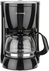 Grobfilterkaffeemaschine mit Glaskaraffe KA 12.17 | 0,6 Liter für 4 Tassen Kaffee | 600 Watt | Schwarz – Edelstahl