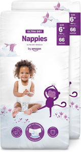Amazon Ultra Dry Windeln, Größe 3 (4–9 kg) – Monatsbox, Weiß, 172 Stück (2 Packungen à 86 Stück) (ehemals Mama Bear, identisches Produkt)