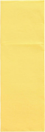 50 Beutel Besteckservietten 'DAILY Collection' 48 cm x 30 cm gelb mit Falte für Besteck