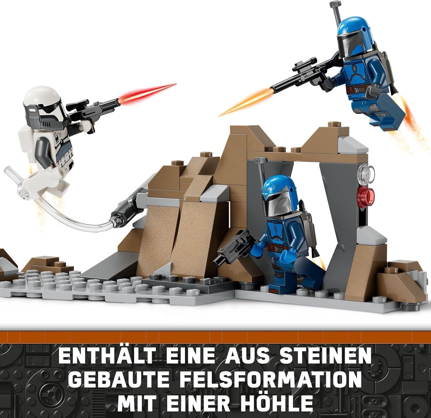 LEGO Star Wars: Mandalorian Ambush on Mandalore Battle Pack, Abenteuer-Bauspielzeug für Kinder, Sammel-Action-Set, Geschenkidee für Jungen und Mädchen 75373 Bausets Besuchen Sie den LEGO-Store