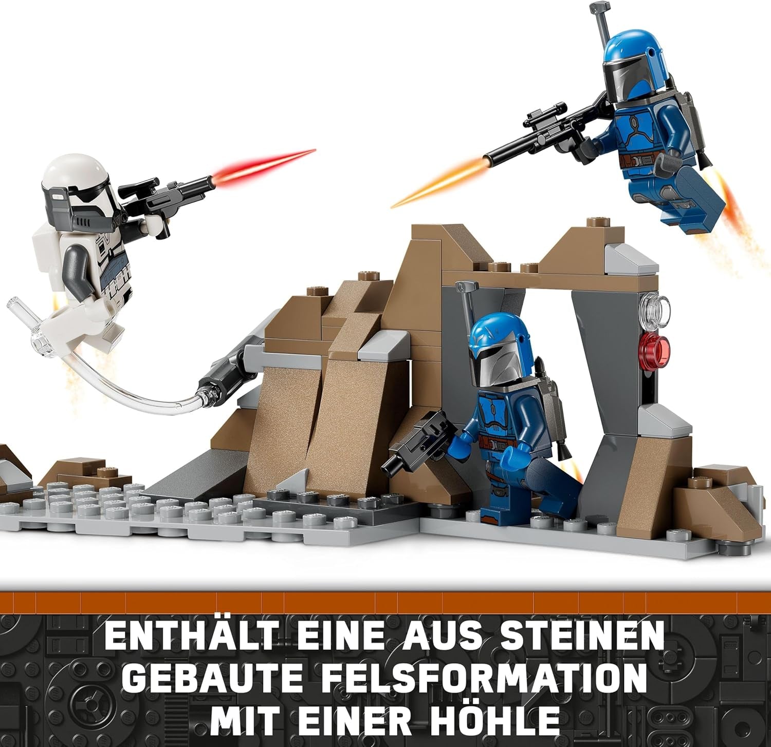 LEGO Star Wars: Mandalorian Ambush on Mandalore Battle Pack, Abenteuer-Bauspielzeug für Kinder, Sammel-Action-Set, Geschenkidee für Jungen und Mädchen 75373 Bausets Besuchen Sie den LEGO-Store
