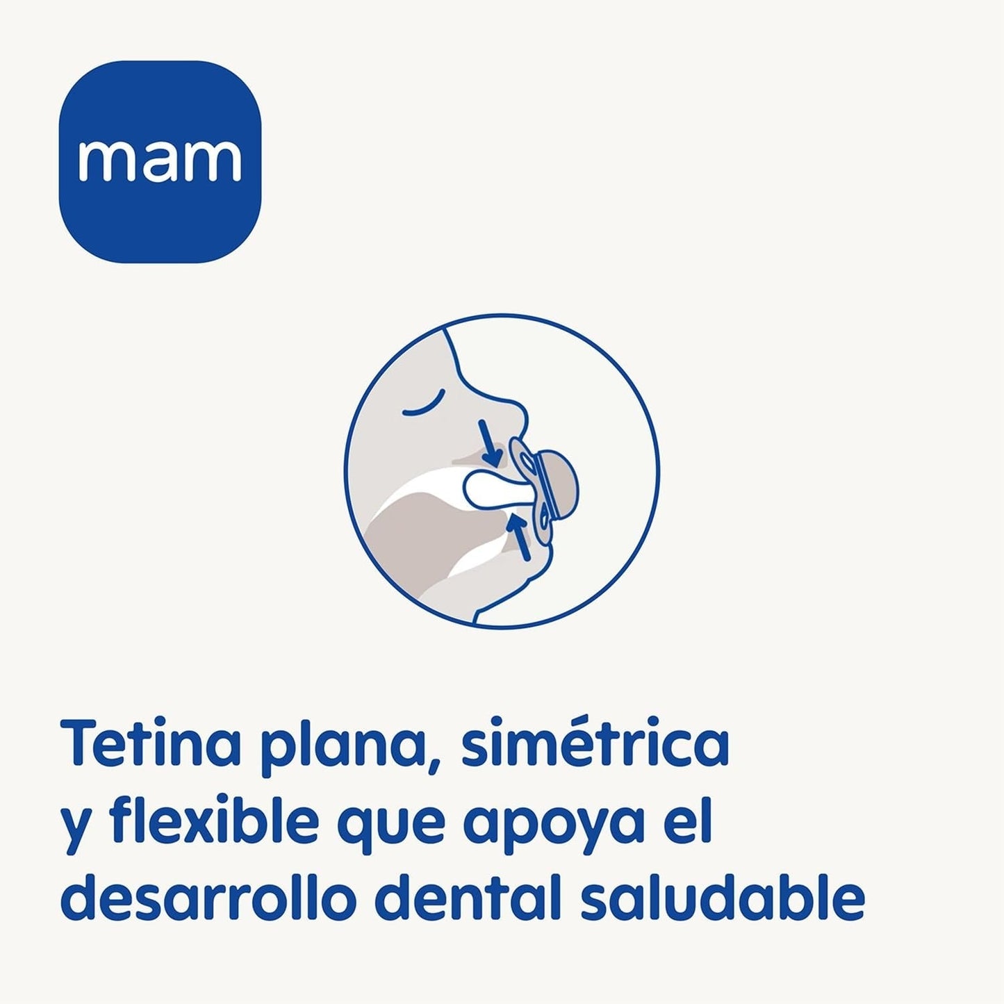 MAM Baby-Schnuller 0–2 Monate, symmetrisch, flach, flexibler Sauger, weiches Silikon, einfach zu verwenden, mit selbststerilisierender Box, original neutral, matt, 2 Stück
