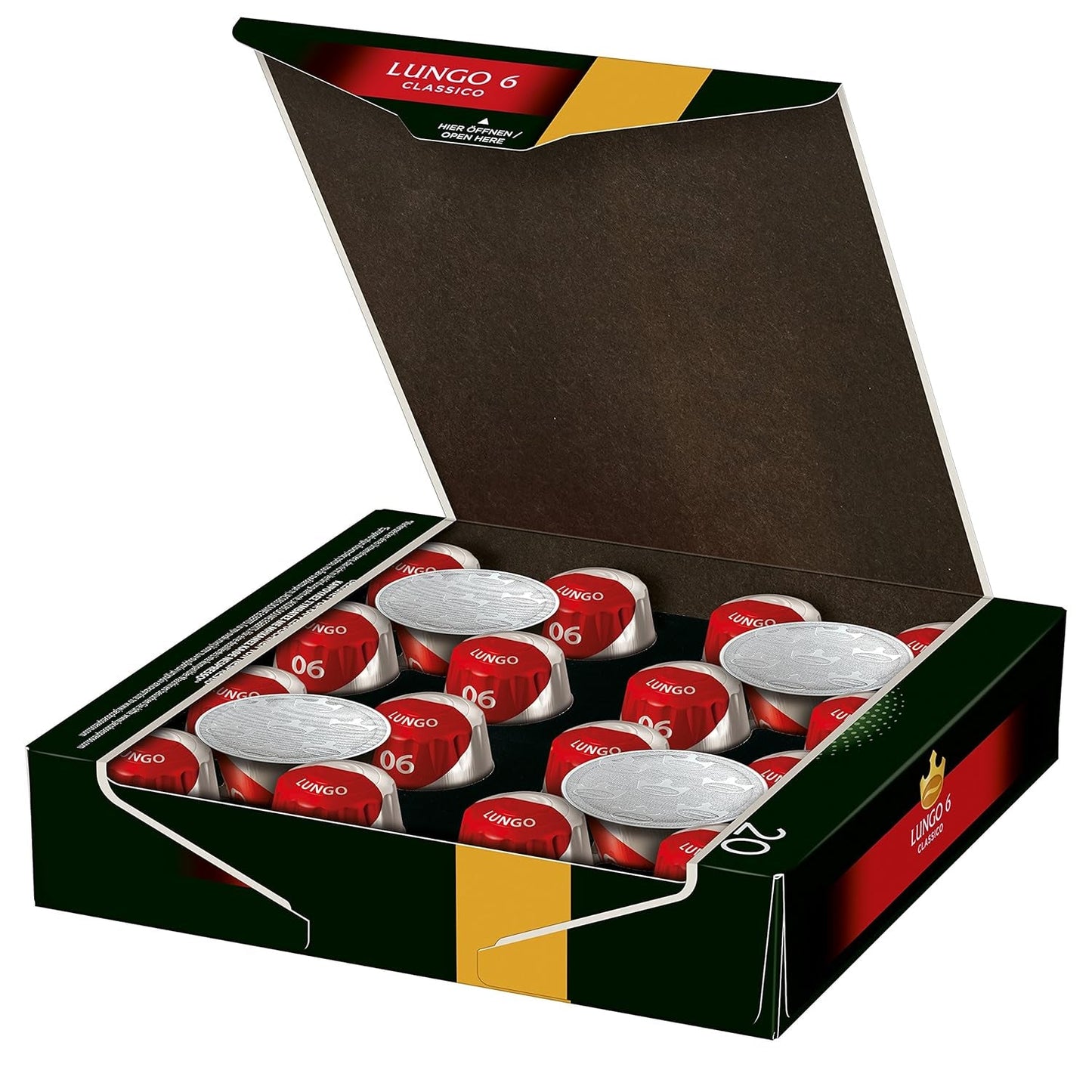 Kaffeekapseln Lungo Classico, Intensität 6 von 12, 10 x 20 Getränke & Kaffeekapseln Lungo Decaffeinato- Intensität 6- 200 Nespresso-kompatible Kapseln, 10er Pack, 10 x 20 Getränke