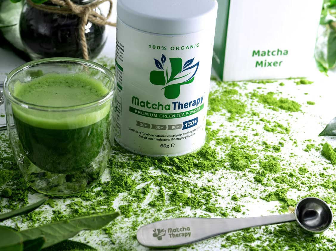 Matcha-Therapie 30+ | Bio-Matcha-Teepulver | 60 g | Mit einem nachgewiesenen Gehalt von mindestens 30 mg/g Catechin EGCG | Unterstützt das Immunsystem und das Energieniveau | Zeremonielle Qualität | Grüner Tee aus Japan