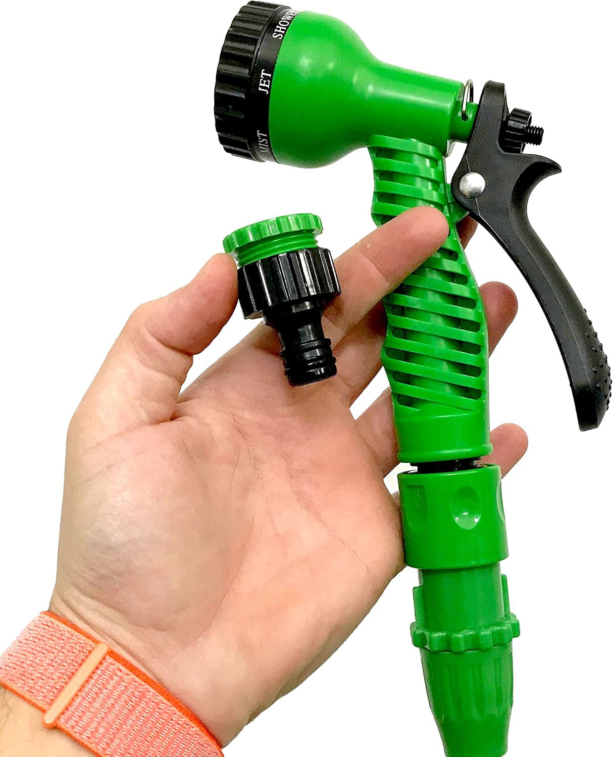 C2607A Hose Basic – Ausziehbarer Schlauch mit Wasserdruck, grün, 7,5 Meter