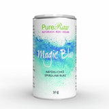 Magic Blue Spirulina Natürliche Lebensmittelfarbe Pulverblau (roh vegan) Dunkelblau bis helles Pastellblau – Phycocyanin-Algenpulver-Lebensmittelfarbe – Natürliche Lebensmittelfarbe | Pureraw 5G
