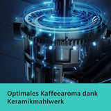 Automatische Espressomaschine Siemens EQ.6 plus s700 TE657503DE, für viele Kaffeespezialitäten, Milchaufschäumer, Keramikmahlwerk, Doppelkaffeefunktion, Antikalk, automatische Dampfreinigung, 1500 W, Edelstahl
