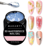 Makartt 3D Nail Art Gel – Strass-Klebegel 15 g für Nagel-Schlüsselanhänger, multifunktionales Nagelskulptur-Gel für DIY-Nageldesign, Nagelskulptur-Nagelmodellierung zu Hause (transparent)
