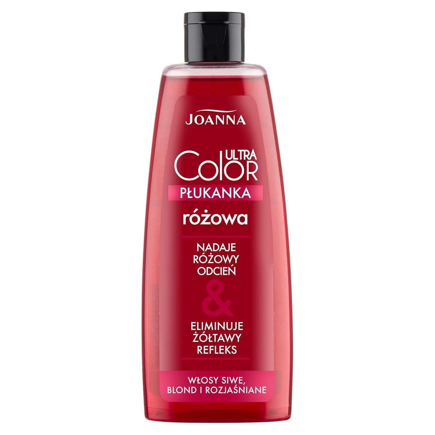 Joanna Ultra Color – Rosa Farbspülung für blondes und helles Haar – Pastellrosa – Natürlicher Glanz – Entfernt den Gelbstich aus graublondem Haar – Vorübergehende Wirkung – 150 ml Haarfärbemittel Naty Shop