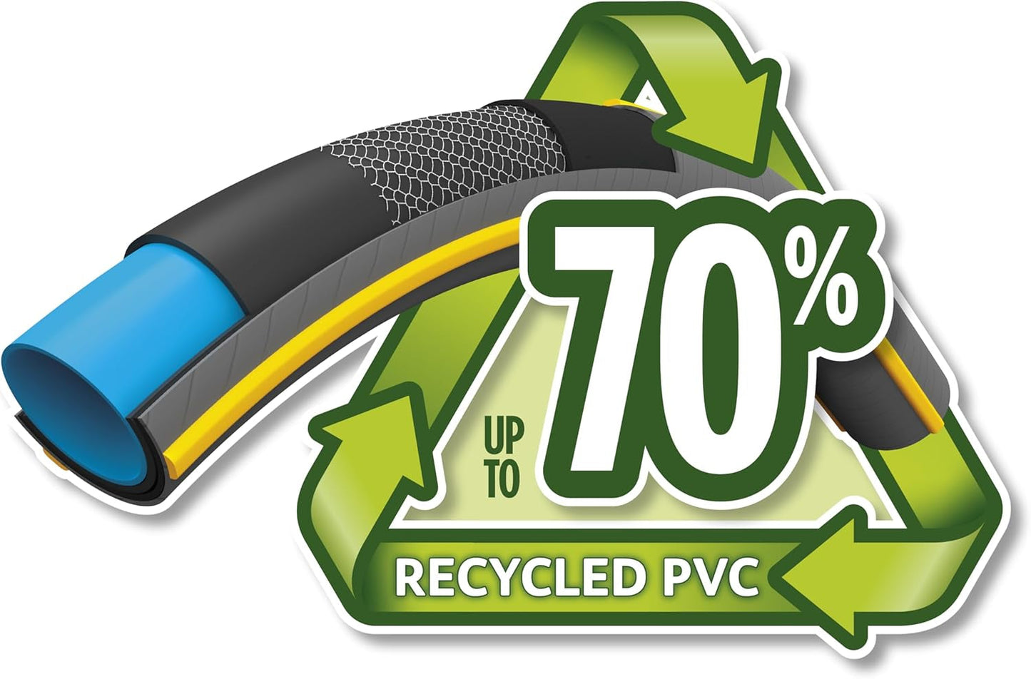 HOZELOCK-Schlauch – Ultramax 12,5 mm x 30 m, bis zu 70 % recyceltes PVC, robust, wetterfest, verdrehsicher, biege- und quetschfest, grau