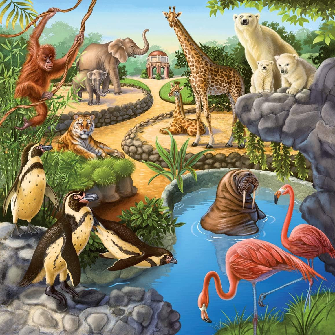 Ravensburger Puzzle für Kinder – 09265 Wald/Zoo/Haustiere – Puzzle für Kinder ab 5 Jahren, mit 3 x 49 Teilen. Puzzle Naty Shop