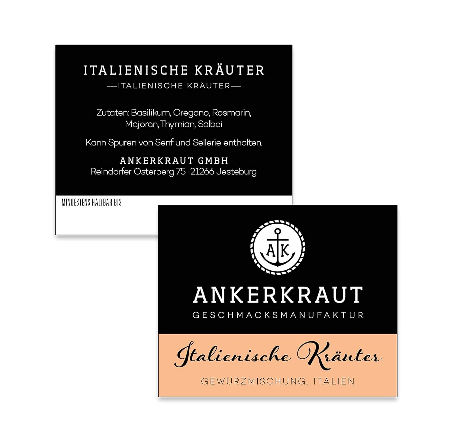 Ankerkraut Italienische Kräuter, mediterranes Universalgewürz für Pasta, Pizza und Salat, 25 g im Korkenglas