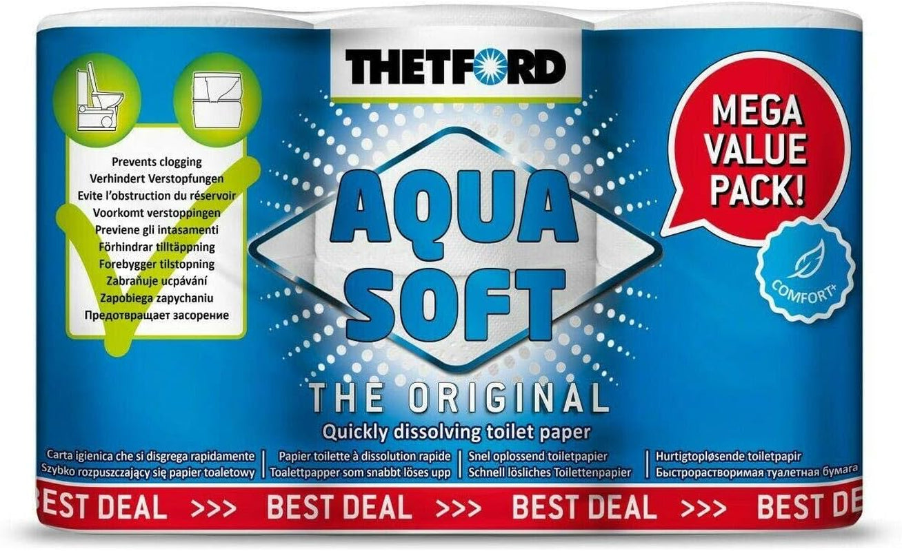 Aqua Soft Toilettenpapier, tragbares Toilettenpapier, 4 Rollen/Flaschen, Camping-Toiletten, Outdoor-Camping-Toilettenpapier