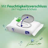 Tempo Toilettentücher „Gentle & Caring“ – Megapack – 16 Packungen à 42 Tücher – Duo Packs – mit natürlicher Kamille – Toilettenpapier, dermatologisch getestet und neutral zum pH-Wert der Haut