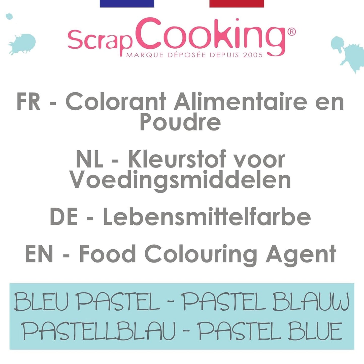 Scrapcooking, Lebensmittelfarbpulver, Pastellblau, 5 Gramm Naty Shop