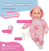 BABY Born Hannah Play with Me – Babypuppe mit 5 Funktionen – Weicher Materialkörper inklusive Zubehör – 36 cm große Puppe – Batteriebetrieben – Geeignet für Kinder ab 1 Jahr