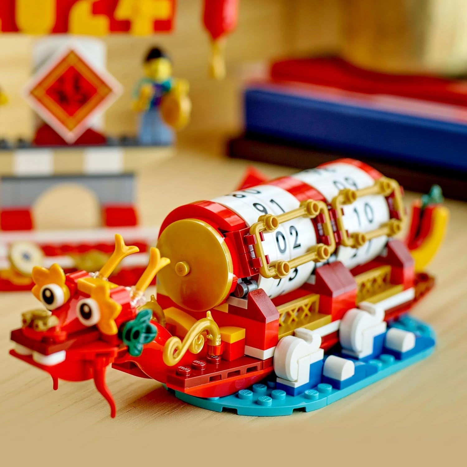 LEGO Feiertagskalender, chinesisches Weihnachtsgeschenk für Jungen und Mädchen, Bauset zum Mondneujahr, ermöglicht Kindern fantasievolles Spielen, festliches Spielzeug, chinesische Neujahrsdekoration 40678 Bausets Besuchen Sie den LEGO-Store