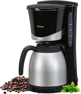Bomann® Kaffeemaschine mit Thermoskanne | für 8-10 Tassen Kaffee | ohne Temperaturverlust | Kaffeemaschine mit Filter | 1 Liter | Espresso | Filterkaffeemaschine mit Thermoskanne | KA 168 schwarz