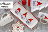 MÄSER 931974 Serie Aurela Weihnachtsteller 3er Set, 3 Weihnachtsgeschirr Teller als Plätzchenteller, Stollenplatte, Gebäckteller, Keksteller, Weihnachtsservice Geschirrset Weihnachten, Steingut