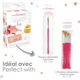 Scrapcooking – Set mit 3 metallischen Lebensmittelfarben – Lebensmittelfarbe: Gold, Roségold und Rubin – essbare Lebensmittelfarbe zum Backen, Kuchen, Kekse, Kuchen, Schokolade – 4019