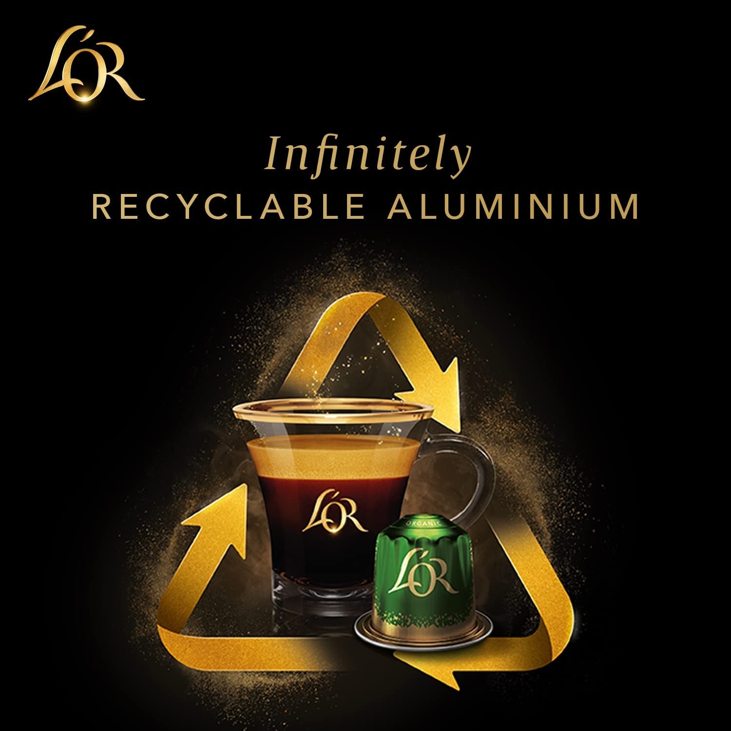 L'OR Barista Kaffeekapseln Ristretto, exklusiv für L'OR Barista Maschinen, 5er Pack, 5 x 10 Kapseln