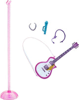 Barbie GYJ22 – Freie Bühne für Big Dream Brooklyn Puppe (ca. 30 cm, braune Zöpfe) mit Filmliedern, Lichtern, Mikrofon und Zubehör, Geschenk für Kinder ab 3 Jahren Naty Shop Dolls