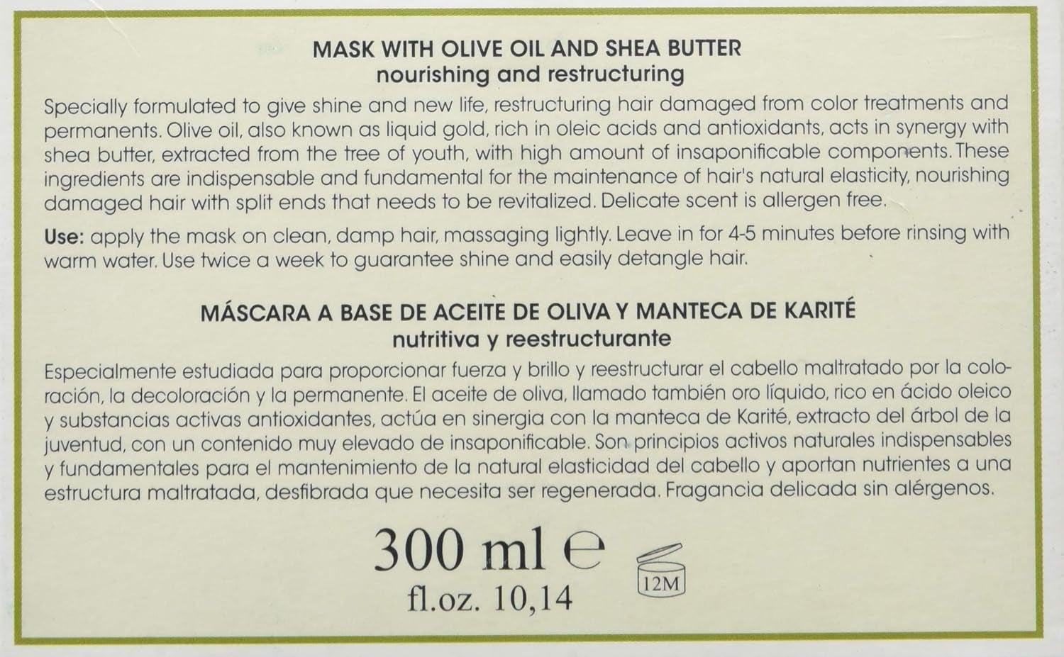 Olivaöl-Gesichtsmaske – 300 ml Naty Shop Haarmaske
