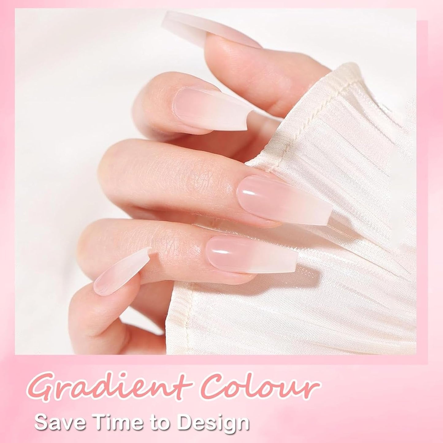 Ballerina-Kunstnägel-Set – 240-teiliges zartes Flieder-Rosa-Kunstnägel-Set, vollflächiger Kleber auf Kunstnägeln, Set mit künstlichen Nagelspitzen für Maniküre und Nagelkunst für Frauen und Mädchen (Lavendelrosa)