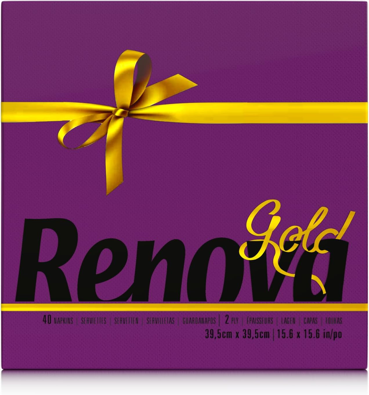 Papierservietten Renova Gold Bordeaux – 40 Servietten