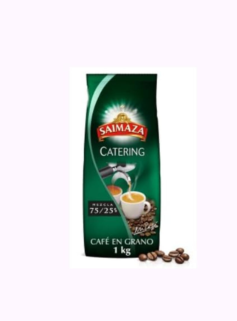 Kaffeebohnen für die Gastronomie, Premium-Kaffeebohnenmischung 75/25, 1-kg-Packung, für Gastronomie und Großverbraucher. 2ER-PACKUNG