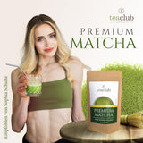 Premium-Matcha-Tee aus Japan, 100 g – im Labor getestet – zeremonielles Matcha-Pulver zur Herstellung von Umami-Matcha, 100 % natürliches Grüntee-Pulver, ideal für Matcha Latte, Teaclub