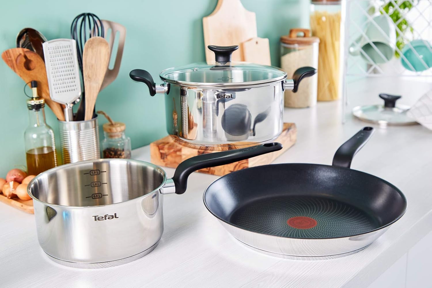 Tefal Hauptpfanne 20 cm, Edelstahl Mit Antihaftbeschichtung Naty Shop Töpfe und Pfannen