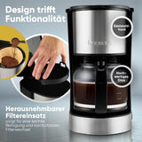 Kaffee-Espressomaschine mit Clatronic®-Filter | für 12-14 Tassen | Kaffee-Espressomaschine mit Filter | Edelstahlgehäuse | Anti-Tropf | Espresso | Kaffee-Espressomaschine mit Filter | 800W | KA 3808
