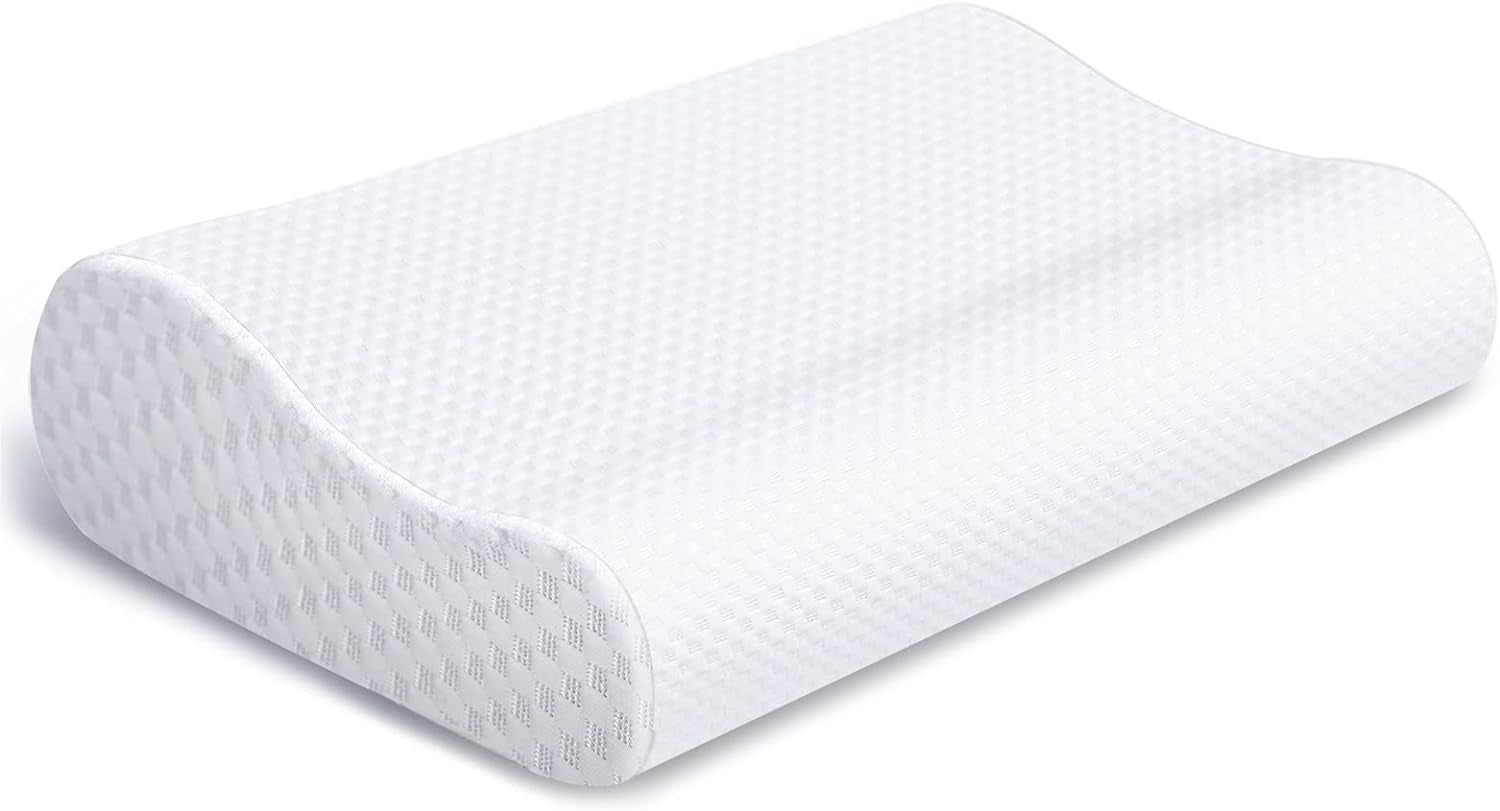 Findigit Gesundheitskissen, Memory-Schaum-Kissen, orthopädisches Nackenstützkissen für Seiten- und Rückenschläfer, ergonomisches Halswirbelsäulenkissen (60 x 35 x 11/9 cm). Orthopädische Halskissen von Naty Shop
