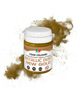 Lebensmittelfarbe Lebensmittelfarbpulver mit Metallic-Effekt, ORIGINAL GOLD 20G Lebensmittelfarbe – Ideal zum Dekorieren von Kuchen, Torten, Zuckerpasten, Keksen und Getränken.