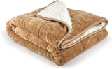 Emma Barclay gewichtete Sherpa-Decke, 127 x 152 cm, Blush Pink Emma Barclay Taupe, Betten und Decken 50 x 60 Zoll (127 x 152 cm)