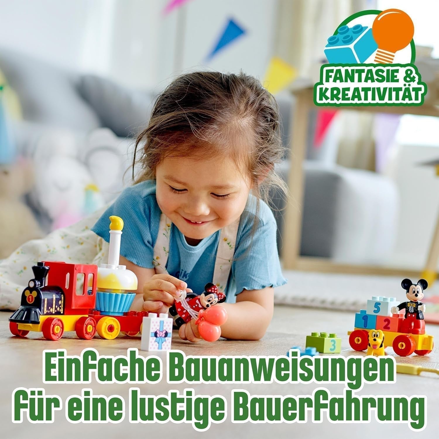 LEGO 10941 DUPLO Disney Mickey und Minnie Geburtstagszug, Spielzeugzug mit Kuchen und Luftballons, Geschenk für Kinder ab 2 Jahren. Bausets Besuchen Sie den LEGO-Store