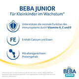 BEBA Junior 2+ Milchgetränk ab 2 Jahren, Mit HMO, Altersgerechter Proteingehalt, Nur Laktose, Ohne Palmöl, Ohne Fischöl, Kleinkindnahrung, Babymilchpulver, 6er Pack (6 x 800g)