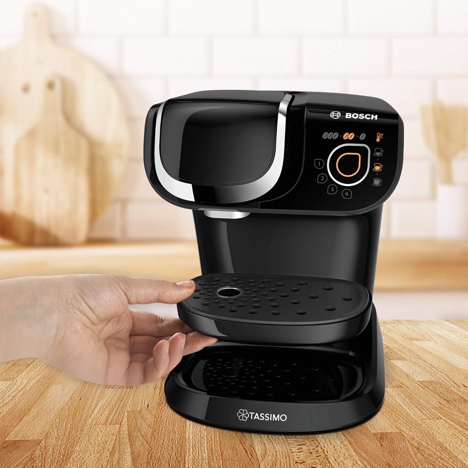 Tassimo My Way Espressomaschine mit 2 Kapseln TAS6502 mit Wasserfilter, 70+ Getränke, Getränkeanpassung, Kaffeevielfalt, einfaches Brühen, 1500 W, Schwarz