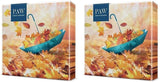 PAW – 3-lagige Servietten (33 x 33 cm) I 20 Stück I Perfekt für Geburtstage, Partys und Verabredungen I Herbstliche Tischdekorationen I Bunte Papierservietten – sonnenblumengelbe Blütenblätter I Tanzende Sonnenblume