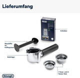 De'Longhi Dedica Style EC 685.B – Espressomaschine mit Siebträger, Espressomaschine mit professionellem Milchaufschäumer, nur 15 cm breit, für gemahlenen Kaffee oder ESE-Kapseln, 1 l Wassertank, schwarz