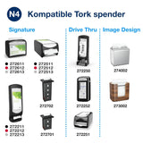 Tork Xpressnap Extra Soft Nature N4 Spenderserviette, Premium, 1/2 x 2-lagig, 21,3 cm x 16,5 cm, 8 × 1.000 Servietten, 12880