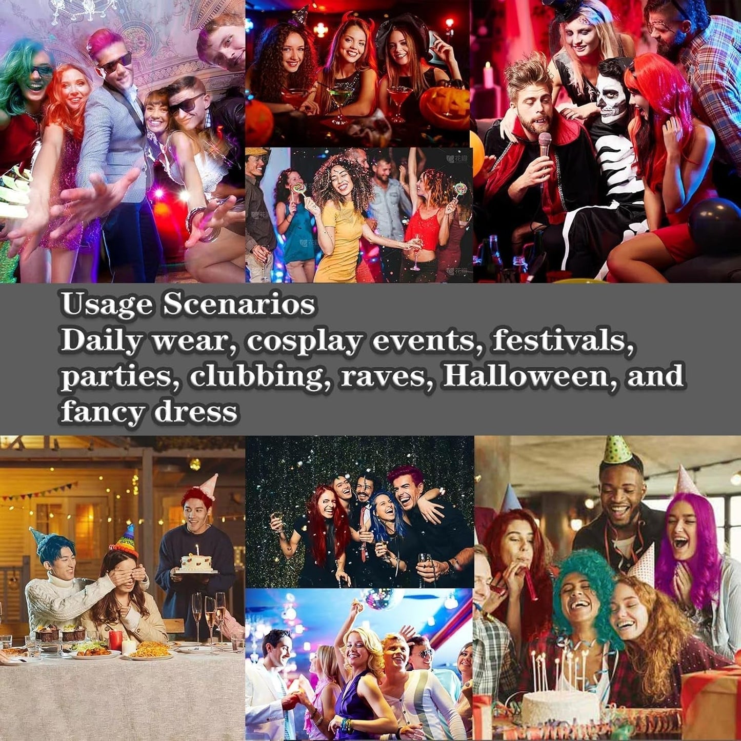 COLAYERIST Temporäre, waschbare schwarze Haarfarbe, Haarfärbewachs für Männer und Frauen, Haarwimperntusche für Party oder Cosplay, schmutzfreie Haarfärbeprodukte, Haarfärbemittel, Naty Shop