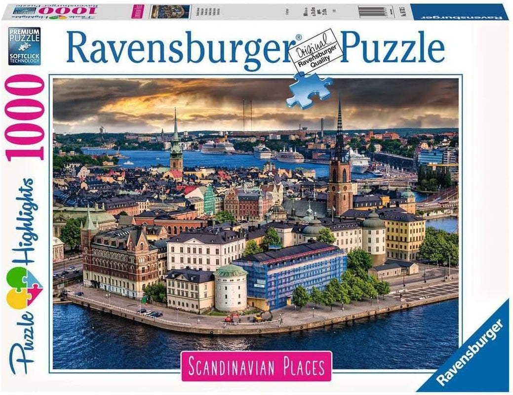 Ravensburger Puzzle Scandinavian Places 12000114 – Stockholm, Schweden – 1000-teiliges Puzzle für Erwachsene und Kinder ab 14 Jahren. Puzzle Naty Shop im alten Design