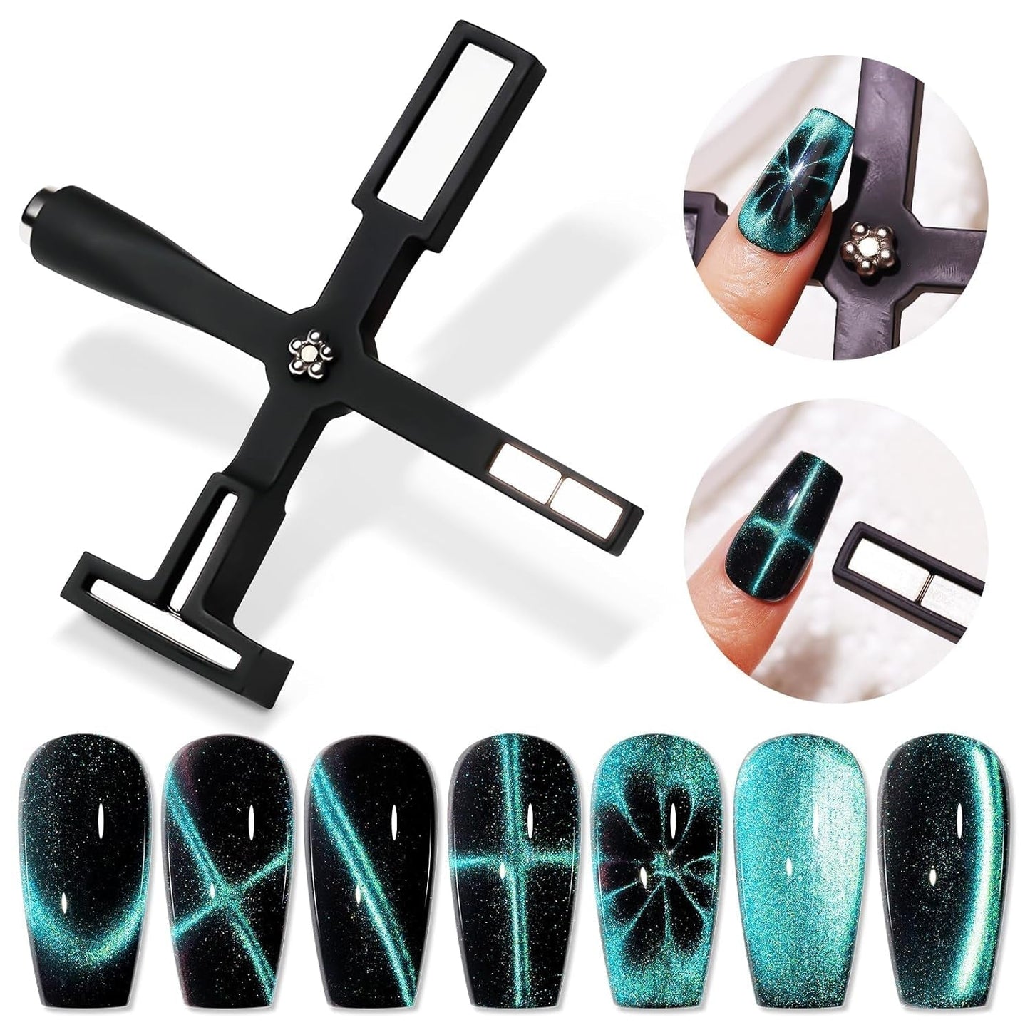 SUPWEE 5-in-1-Nagelmagnet-Werkzeug, rosa Katzenaugen-Magnet für Nägel, Multifunktions-Magnetstift, DIY Magic 3D-Magnetstift-Set, Nagelkunst-Magnetstift für Nagelkunst, Diy-Zubehör