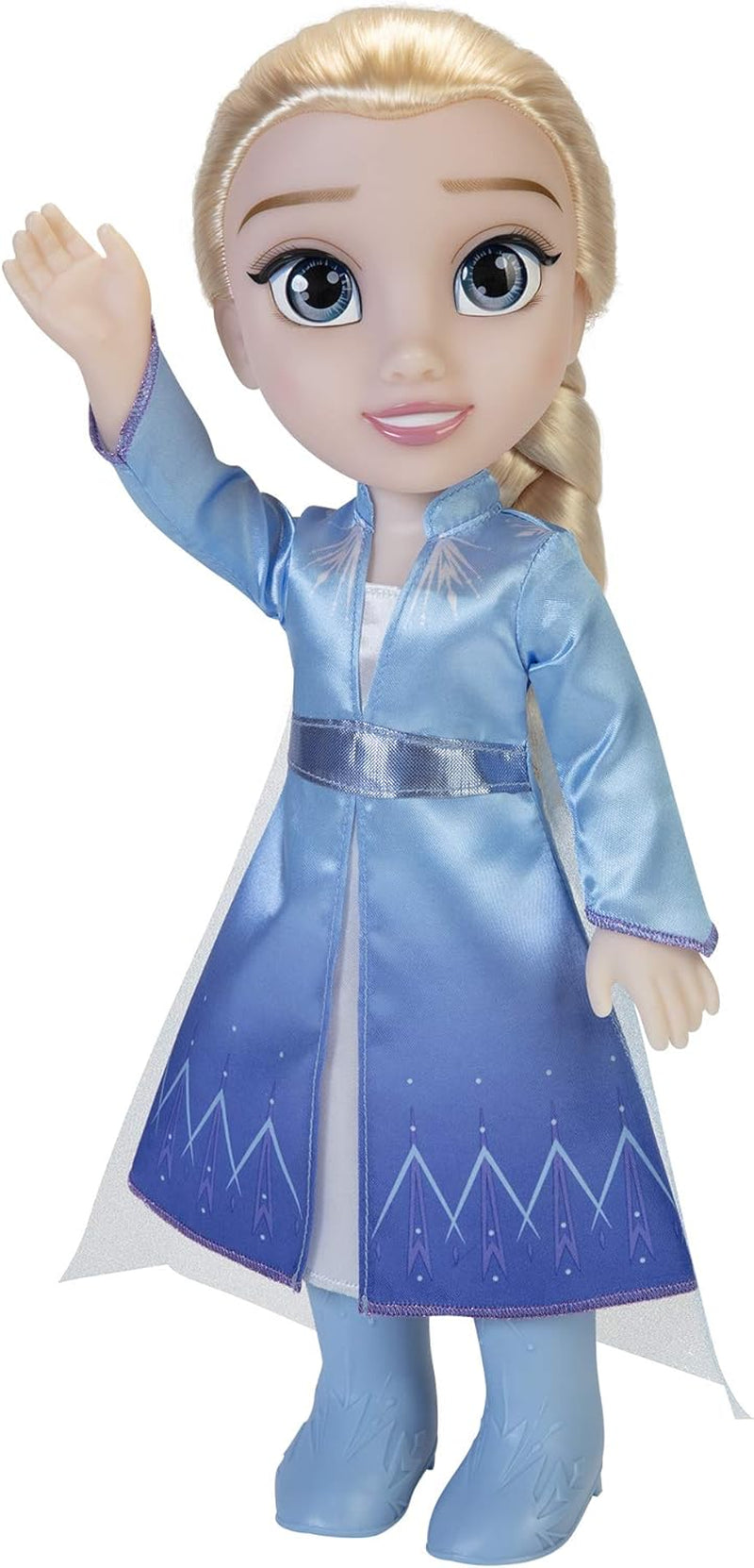 Disney Frozen 2 Elsa Reisepuppe, 35 cm große Puppe mit Kleid im Kultfilm-Stil, Stiefeln und langen geflochtenen Haaren für zusätzlichen Spielspaß, für Mädchen ab 3 Jahren