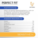 Nassfutter für Katzen Perfect Fit Sensitive 1+ mit Huhn in Soße, 12 Beutel, 12 x 85g – Premium-Nassfutter für empfindliche Katzen ab 1 Jahr, ohne Weizen und Soja, zur Unterstützung der Verdauung