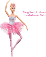 Barbie Dreamtopia Magic Light Ballerina-Puppe mit rosa Tutu und blonden Haaren, 5 Licht- und Soundeffekte, bewegliche Barbie, ab 3 Jahren, HLC25 Naty Shop-Puppen