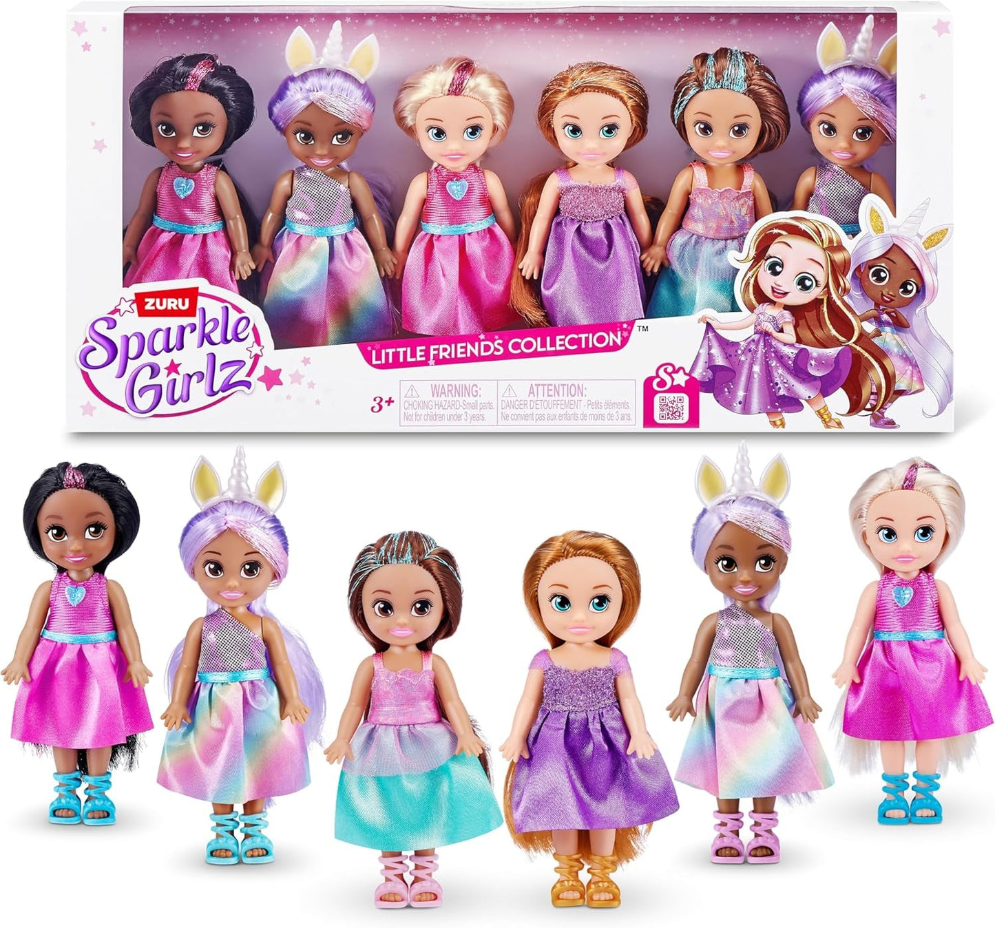 Prinzessinnen-Modepuppen zum Sammeln, Prinzessinnen-Anziehpuppen (6er-Pack)
