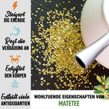 ORIGEENS BIO YERBA MATE MIT ZITRONE UND INGWER 200 G – Der energetisierende Tee I Bio Yerba Mate Tee, ungeröstet, Blätter, ohne Stiele und Staub